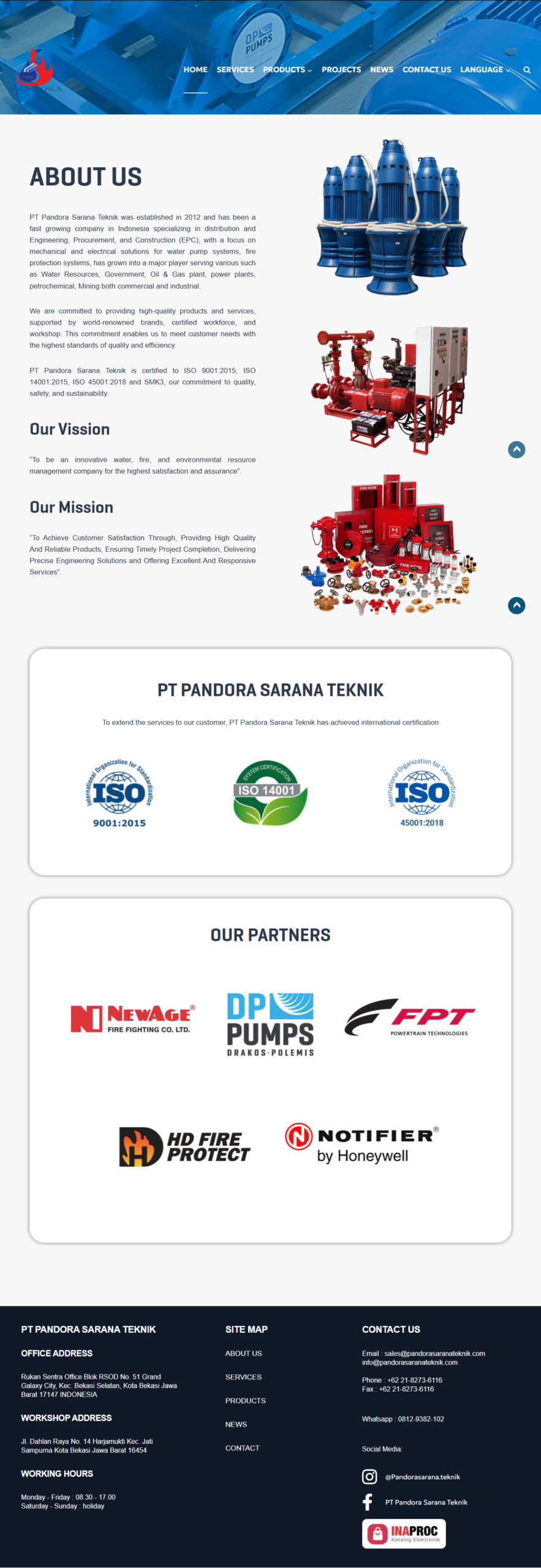 Website Perusahaan Fire Fighting