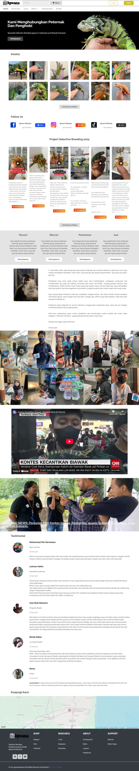 Website Peternakan Iguana